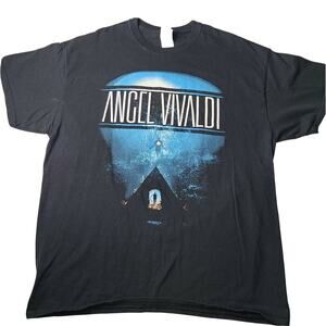Angel Vivaldi Metal Rock Band Guitar Music Black Tour Shirt Men's Size XL 2000s